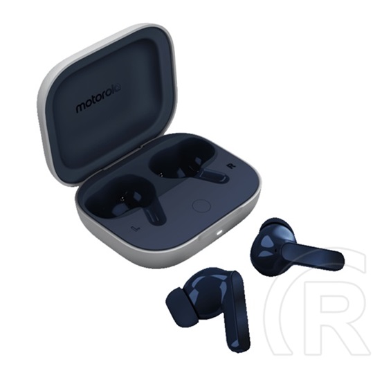 Motorola buds bluetooth fülhallgató sztereo (v5.3, tws, mikrofon, aktív zajszűrő, vízálló + töltőtok) sötétkék