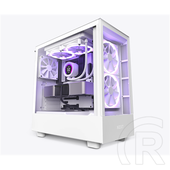 NZXT H5 Elite Edition (midi torony, ATX, ablakos, fehér)