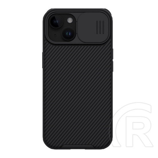 Nillkin Apple iPhone 15 Plus camshield pro védő ( keret, közepesen ütésálló, kamera védelem, csíkos minta) fekete