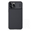 Nillkin Camshield Pro műanyag telefonvédő ( Apple iPhone 13 Pro Max szilikon keret, közepesen ütésálló fekete