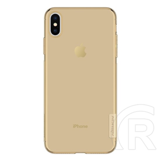 Nillkin Nature Apple iPhone XS Max 6.5 szilikon telefonvédő (0.6 mm, ultravékony) aranybarna