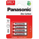 Panasonic Red Zinc cink-mangán elem (4 db, 1.5V, AAA)