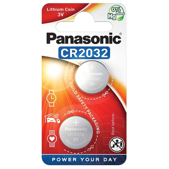 Panasonic CR2032 lítium gombelem (2 db / csomag)