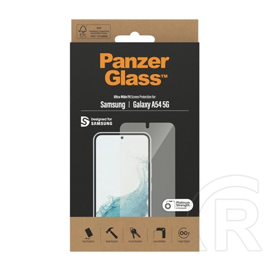 Panzerglass Samsung Galaxy A54 5G (SM-A546) képernyővédő üveg (3d, ütésállóság, 9h) átlátszó