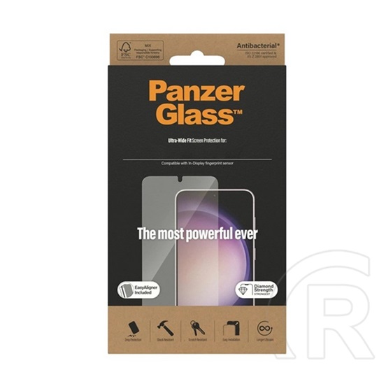 Panzerglass Samsung Galaxy S24 (SM-S921) képernyővédő üveg (3d, ütésállóság, 9h + segédkeret) átlátszó