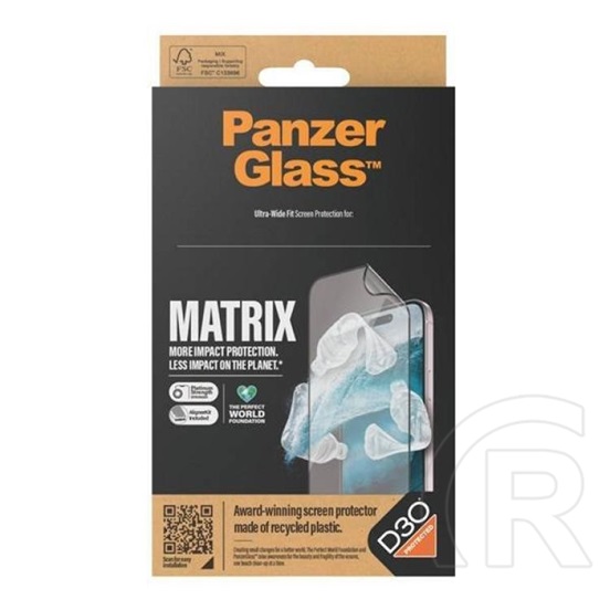 Panzerglass Samsung Galaxy S24 (SM-S921) matrix d3o képernyővédő fólia (3d, tok barát, 9h + segédkeret) átlátszó