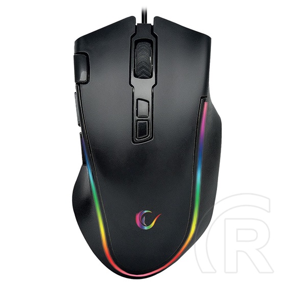 Rampage SMX-G72 GREEDY RGB optikai egér (USB, fekete)