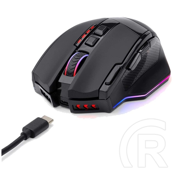 Redragon Sniper Pro RGB cordless optikai egér (USB, fekete)