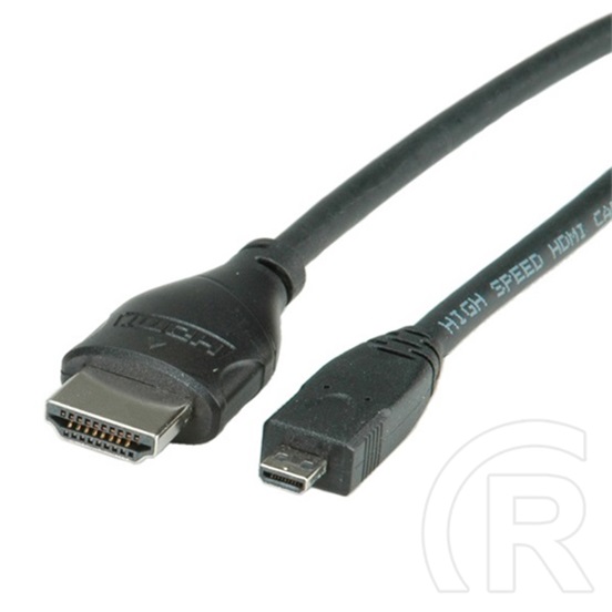 Roline HDMI - Micro HDMI with Ethernet kábel 2m (fekete)