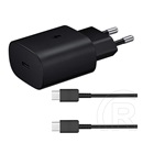 Samsung EP-TA800 hálózati töltő adapter USB-C + EP-DA705BBE USB-C kábel (fekete)