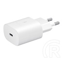 Samsung EP-TA800 hálózati töltő (USB-C aljzat, 25W, fehér)