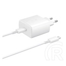 Samsung hálózati töltő (USB-C aljzat, 45W, EP-DN975BWE USB-C kábellel, fehér)