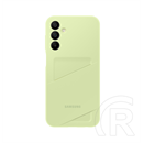 Samsung Galaxy A15 5G (SM-A156) szilikon telefonvédő (kártyazseb) lime