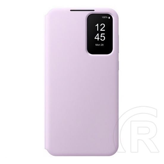 Samsung Galaxy A55 5G (SM-A556) tok álló (aktív flip, oldalra nyíló, átlátszó előlap) levendula