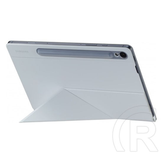 Samsung Galaxy Tab S9 LTE (SM-X716) tok álló, bőr hatású (aktív flip, trifold, mágneses, s pen tartó) fehér