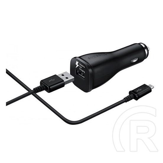 Samsung autós töltő usb aljzat (5v/2000ma, gyorstöltés támogatás + ecb-du4ebe microusb kábel) fekete