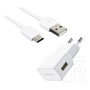 Samsung hálózati töltő (USB-A aljzat, 5V/1550mA, USB-C kábel, fehér)