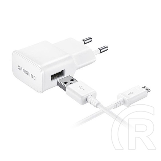 Samsung hálózati töltő (USB-A aljzat, 8W, micro-USB kábellel, fehér)