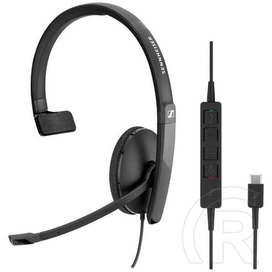 Sennheiser EPOS SC130 mikrofonos fejhallgató (USB-C, fekete)