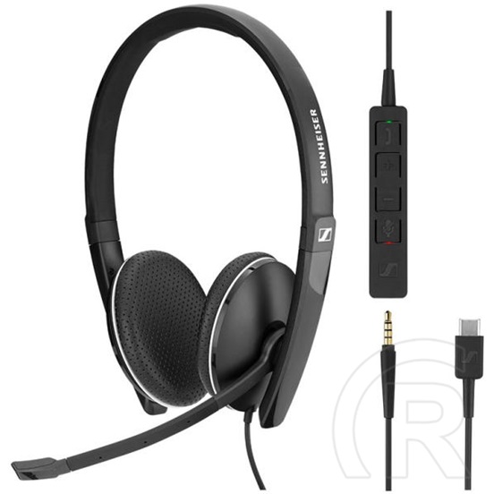 Sennheiser EPOS SC 165 mikrofonos fejhallgató (USB-C, fekete)