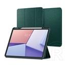 Spigen Apple Ipad Air 13 (2024) urban fit (flip, trifold, asztali tartó, ceruza tartó, textil minta) sötétzöld