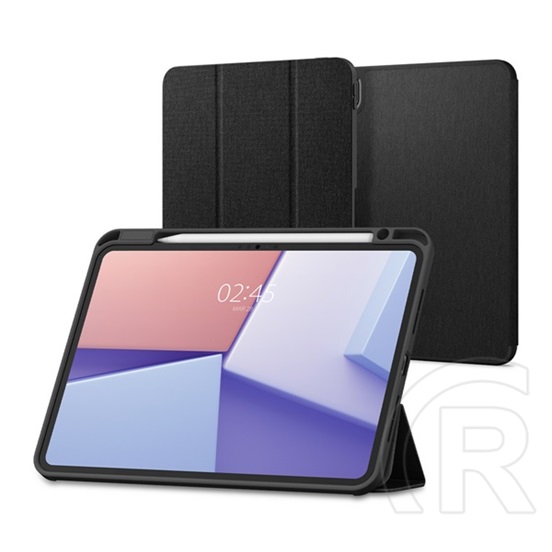 Spigen Apple Ipad Pro 11 (2024) urban fit (flip, trifold, asztali tartó, ceruza tartó, textil minta) fekete