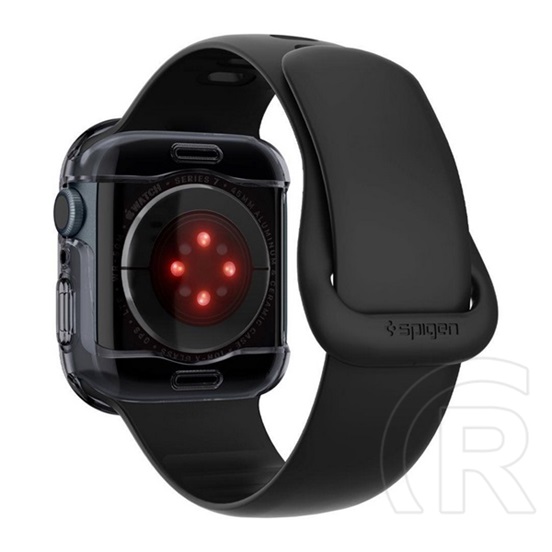 Spigen Apple Watch Series 9 45mm ultra hybrid műanyag óra keret (ütésállóság) átlátszó/sötétszürke