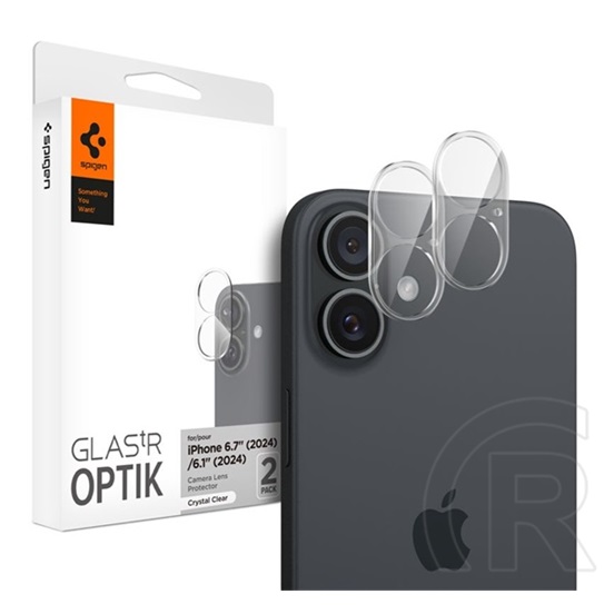 Spigen Apple iPhone 16 optic kameravédő üveg 2db (9h) átlátszó