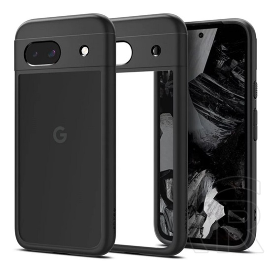 Spigen Google Pixel 8a Spigen ultra hybrid műanyag telefonvédő (ütésállóság, légpárnás keret) fekete/átlátszó