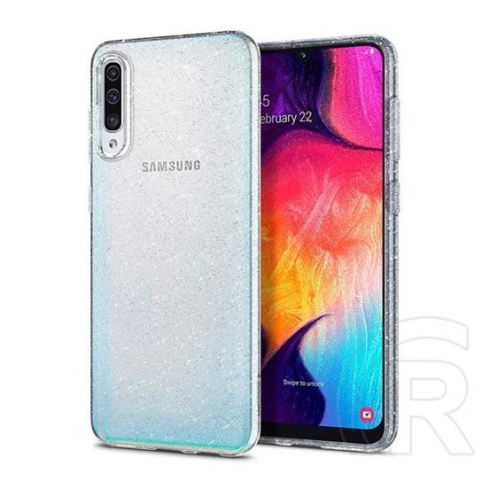 Spigen Liquid Crystal Samsung Galaxy A50s (SM-A507F) szilikon telefonvédő (közepesen ütésálló, csillámporos) átlátszó