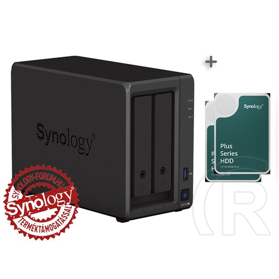 Synology DS723+ (2 GB) Disk Station 3év hivatalos jótállással (2x8TB)