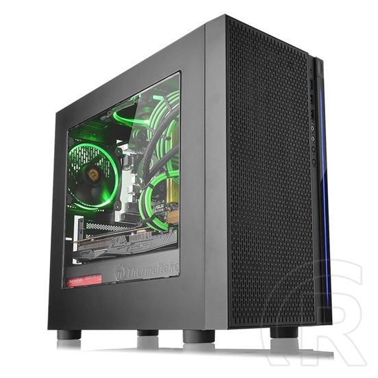 Thermaltake Versa H18 (mATX, ablakos, fekete)