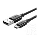 Ugreen adatkábel (usb - microusb, 2.4a, gyorstöltő, 300cm) fekete