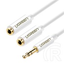 Ugreen audió adapter kábel (elosztó, 2 3.5mm jack aljzat - 3.5mm jack, 25cm) fehér