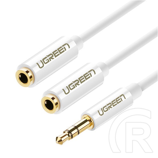 Ugreen audió adapter kábel (elosztó, 2 3.5mm jack aljzat - 3.5mm jack, 25cm) fehér