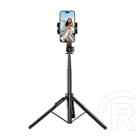 Ugreen szelfibot (univerzális, alumínium tripod állvány, állítható, bluetooth távkioldó, 150cm) fekete