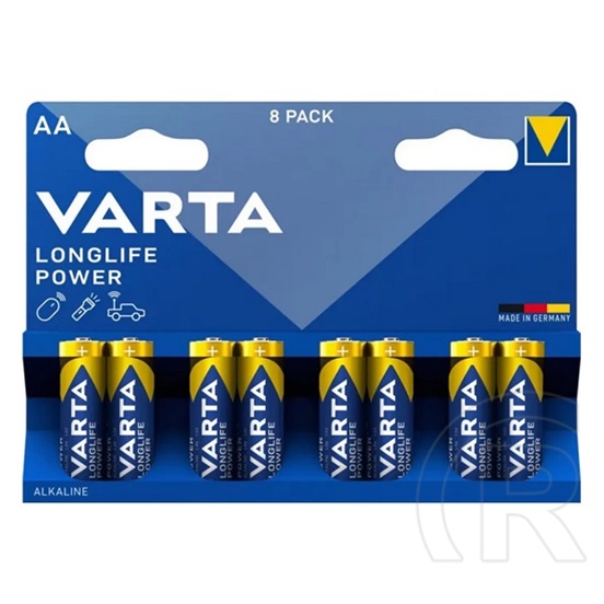 Varta longlife power tartós elem (aa, lr06, 1.5v, lítium) 8db/csomag