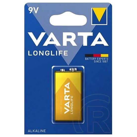 Varta longlife tartós elem (6lr61, 9v, alkáli) 1db/csomag