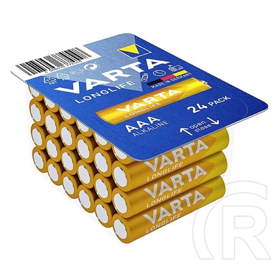 Varta longlife tartós elem (aaa, lr03, 1.5v, alkáli) 24db/csomag