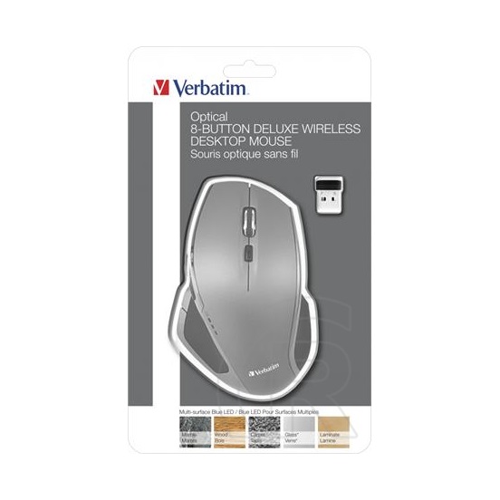 Verbatim DELUXE cordless lézeres egér (USB, szürke)