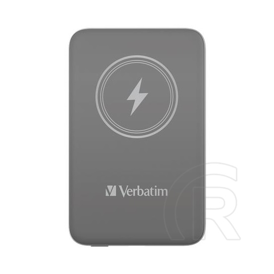 Verbatim MCP-10 powerbank (10000 mAh, vezeték nélküli töltés, szürke)