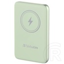 Verbatim MCP-10 powerbank (10000 mAh, vezeték nélküli töltés, zöld)