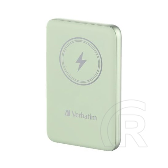 Verbatim MCP-10 powerbank (10000 mAh, vezeték nélküli töltés, zöld)