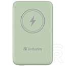 Verbatim MCP-10 powerbank (10000 mAh, vezeték nélküli töltés, zöld)