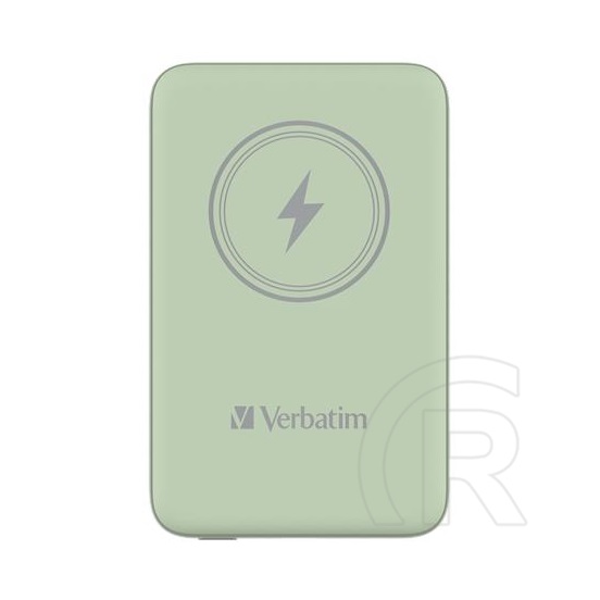 Verbatim MCP-10 powerbank (10000 mAh, vezeték nélküli töltés, zöld)