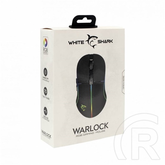 White Shark GM-5010 Warlock RGB optikai egér (USB, fekete)