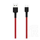 Xiaomi mi braided USB adat- és töltőkábel (A dugó / C dugó, 1 m, piros)